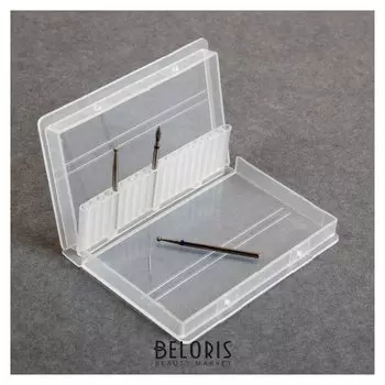 Органайзер для фрез, 20 отделений, цвет прозрачный