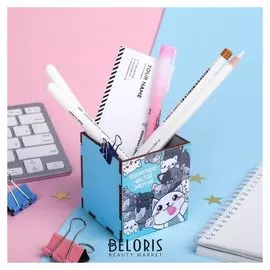 Органайзер для канцтоваров "1000 котиков..." 65 х 65 х 70 мм