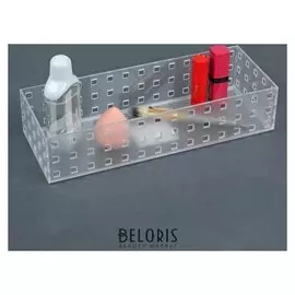 Органайзер для маникюрных/косметических принадлежностей, 28 × 10 × 6,3 см, цвет прозрачный