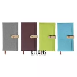 Органайзер формат А6, 64 листа, клетка, с хлястиком,с карманом, обложка пвх