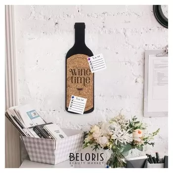 Органайзер настенный с пробкой "Wine Time" 92 х 290 мм