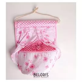 Органайзер с карманами подвесной «Цветочный», 1 отделение, 26×22 см