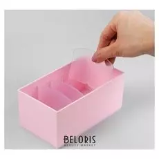 Органайзер с трансформируемым внутренним пространством, для маникюрных/косметических принадлежностей, 16 × 9 × 7 см