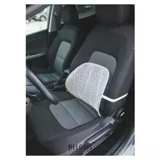 Ортопедическая спинка на сиденье упругая на сиденье 38х39 см, серый