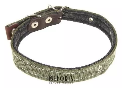 Ошейник брезентовый на фетре, 40 х 2 см микс цветов