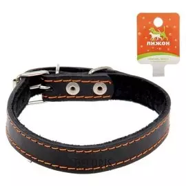 Ошейник кожаный на синтепоне, 46 х 2 см, микс цветов