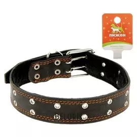 Ошейник кожаный на синтепоне, безразмерный, 83 х 4.5 см, микс цветов