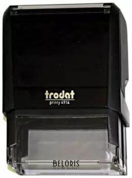 Оснастка для штампа, размер оттиска 64х26 мм, синий, Trodat 4914 P4, подушка в комплекте