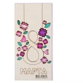 Открытка деревянная "8 марта" качели в цветах