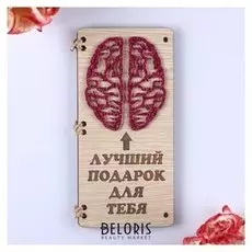 Открытка-конверт на магнитах "Лучший подарок..." мозг