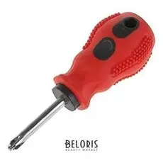 Отвертка крестовая Lom, PH2 х 38 мм, обработка полировка, обрезиненная рукоятка