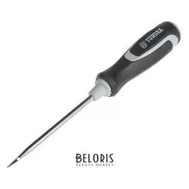 Отвертка шлицевая Tundra, SL5 х 125 мм, сатин, шлиц магнитный, 2К рукоятка