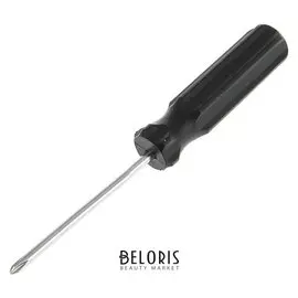 Отвертка Sparta, Ph1*75мм, углеродистая сталь, черная пластиковая рукоятка