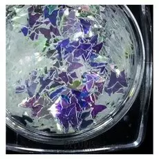 Пайетки для декора «Бабочки», цвет прозрачный