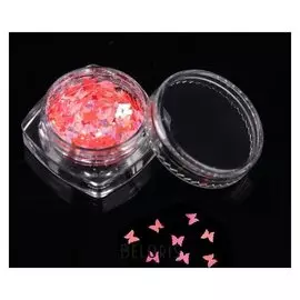 Пайетки для декора «Бабочки розовые»