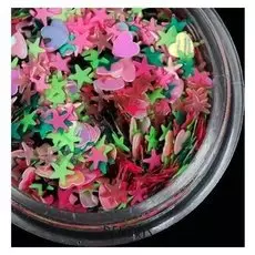 Пайетки для декора «», цвет розовый/зелёный/светло-зелёный/чёрный