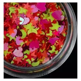 Пайетки для декора «», цвет жёлтый/красный/оранжевый