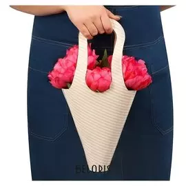 Пакет–конус с бумажными ручками Be Happy, 48,2 х 46,5 см