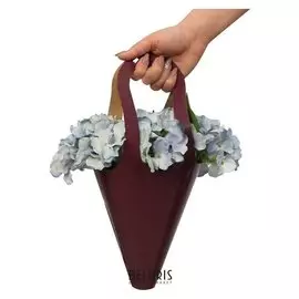 Пакет–конус с бумажными ручками With Love, 15 × 38 см