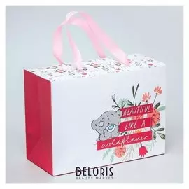 Пакет-коробка "Beautiful Like A Wildflower", Me To You, 20 X 28 X 13 см