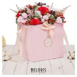 Пакет-коробка «Будь счастлив», 19 × 19 × 19 см