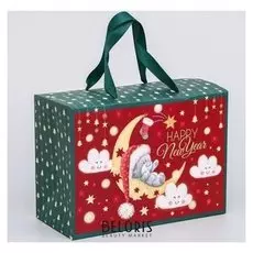 Пакет-коробка "Happy New Year", Me To You, 20 X 28 X 13 см