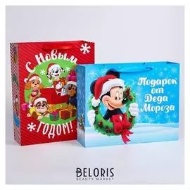 Пакет ламинат "С новым годом!", Disney, 31х40х11 см, 6