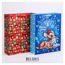 Пакет ламинат "С новым годом!", Disney, 31х40х11 см, 7