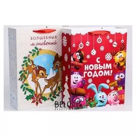 Пакет ламинат "С новым годом!", Disney, 31х40х11 см, 8