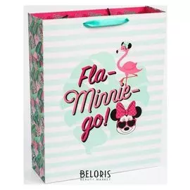 Пакет ламинат вертикальный "Fla-minnie-go", минни маус, 31х40х11 см