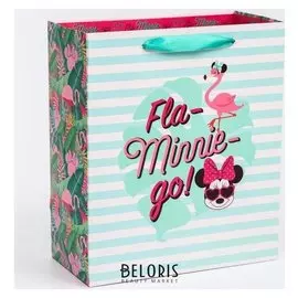 Пакет ламинат вертикальный "Fla-minnie-go", минни маус, 23х27х11,5 см