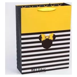 Пакет ламинат вертикальный "Минни", минни маус, 31х40х11 см