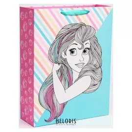 Пакет ламинат вертикальный "Русалочка", принцессы, 31х40х11 см