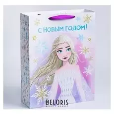 Пакет ламинат вертикальный "С новым годом!", 31х40х11 см, холодное сердце