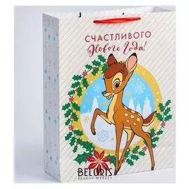 Пакет ламинат вертикальный "С новым годом!", 31х40х11 см, дисней