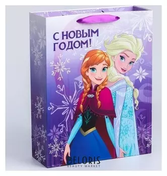 Пакет ламинат вертикальный "С новым годом!", 31х40х11 см, холодное сердце