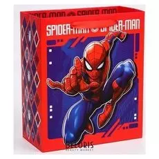 Пакет ламинат вертикальный "Spider-man", человек-паук, 23х27х11,5 см