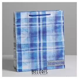 Пакет ламинированный вертикальный «Поздравляю», ML 23 × 27 × 8 см