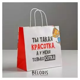 Пакет подарочный «Красотка», 22 х 22 х 11 см