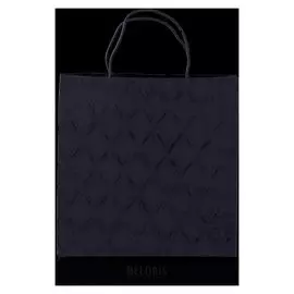 Пакет подарочный "Париж", чёрный, 10 х 28 х 28 х см