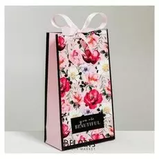 Пакет подарочный с лентой You Are Beautiful, 13 × 23 × 7 см