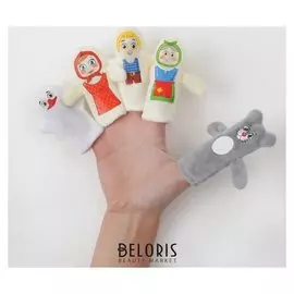 Пальчиковый театр Гуси-лебеди набор: 5 персонажей, сценарий