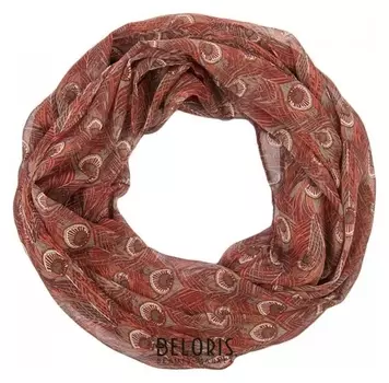 Палантин-труба женский текстильный, цвет коричневый, размер 68х90