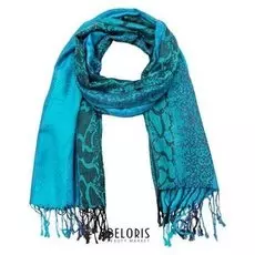 Палантин женский, цвет бирюзовый, размер 68х178