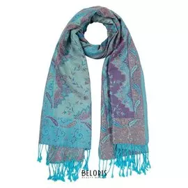 Палантин женский, цвет бирюзовый, размер 68x175
