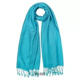 Палантин женский, цвет бирюзовый, размер 70х180