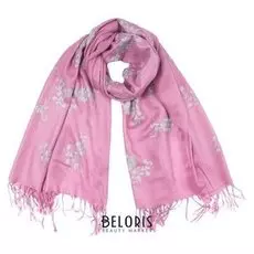 Палантин женский шерстяной, цвет розовый, размер 70х180 см