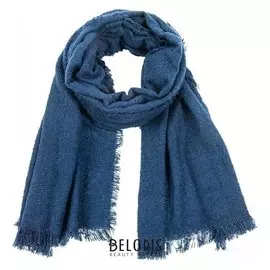 Палантин женский шерстяной, цвет синий, размер 69х190 см