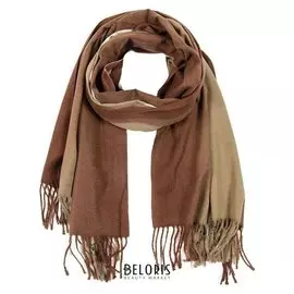 Палантин женский шерстяной P3842_t5 цвет коричневый, р-р 70х180