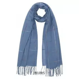 Палантин женский текстильный, цвет голубой, размер 70х190